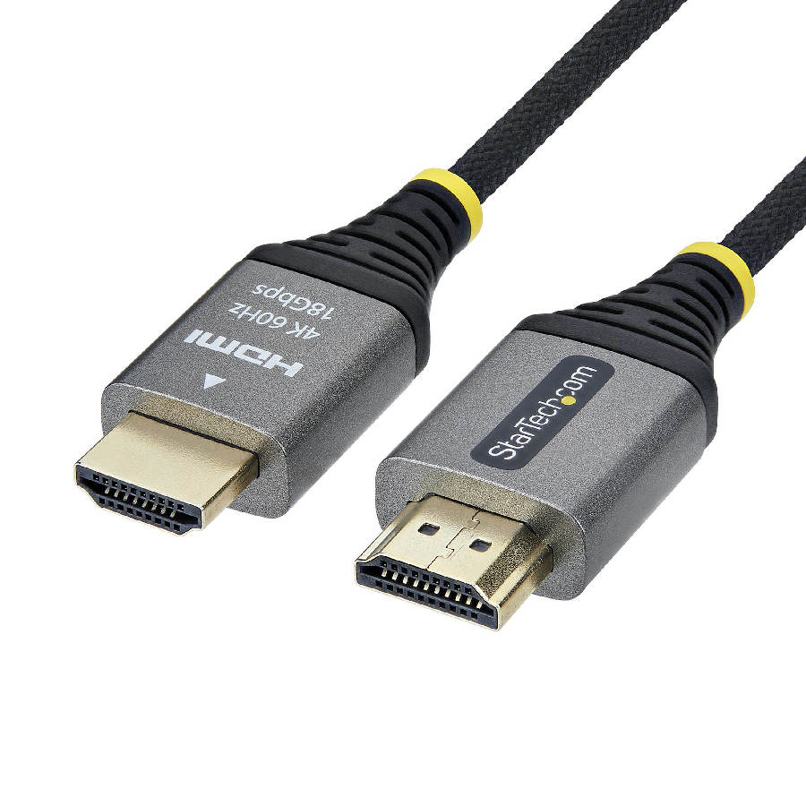 StarTech.com 3m (10ft) Premium Certified High Speed HDMI Cable, Ultra Flexible HDMI Cable, 4K 60Hz/1440p 144Hz w/HDR10/ARC, 18Gbps, High Flex Braided HDMI Cord