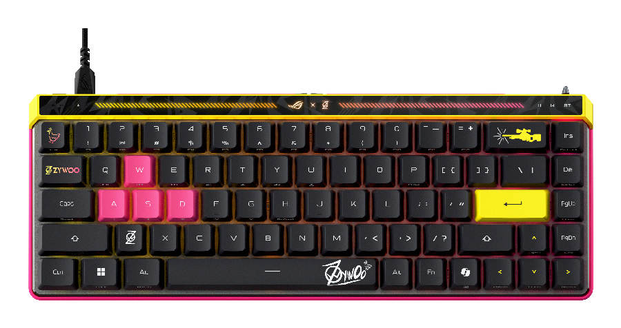ASUS ROG Falchion Ace HFX ZywOo Edition keyboard Gaming USB QWERTY US International Black