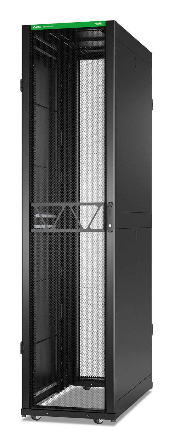 APC NetShelter SX, Server Rack Enclosure, Gen 2, 52U, 2436H x 600W x 1200D mm, with Sides, Black