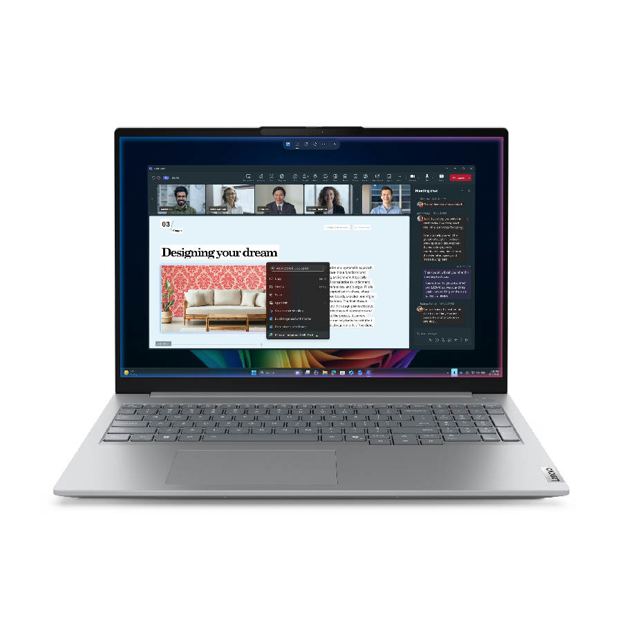 Lenovo ThinkBook 16 G9 IPL Copilot+ PC Intel Core Ultra 7 355 Laptop 40.6 cm (16") WUXGA 32 GB DDR5-SDRAM 512 GB SSD Wi-Fi 7 (802.11be) Windows 11 Pro German Grey