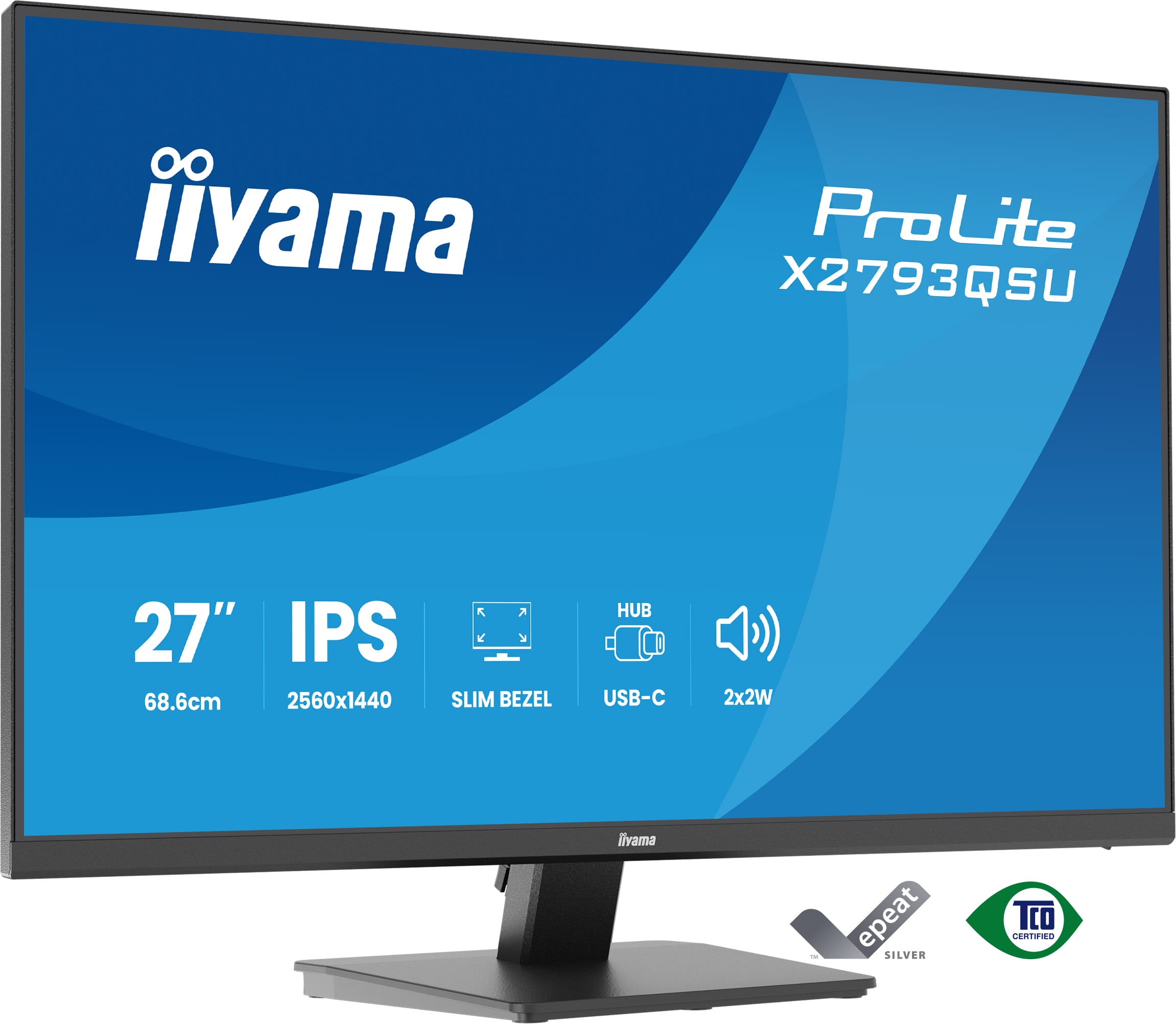 iiyama ProLite X2793QSU-B1 computer monitor 68.6 cm (27") 2560 x 1440 pixels Quad HD LED Black
