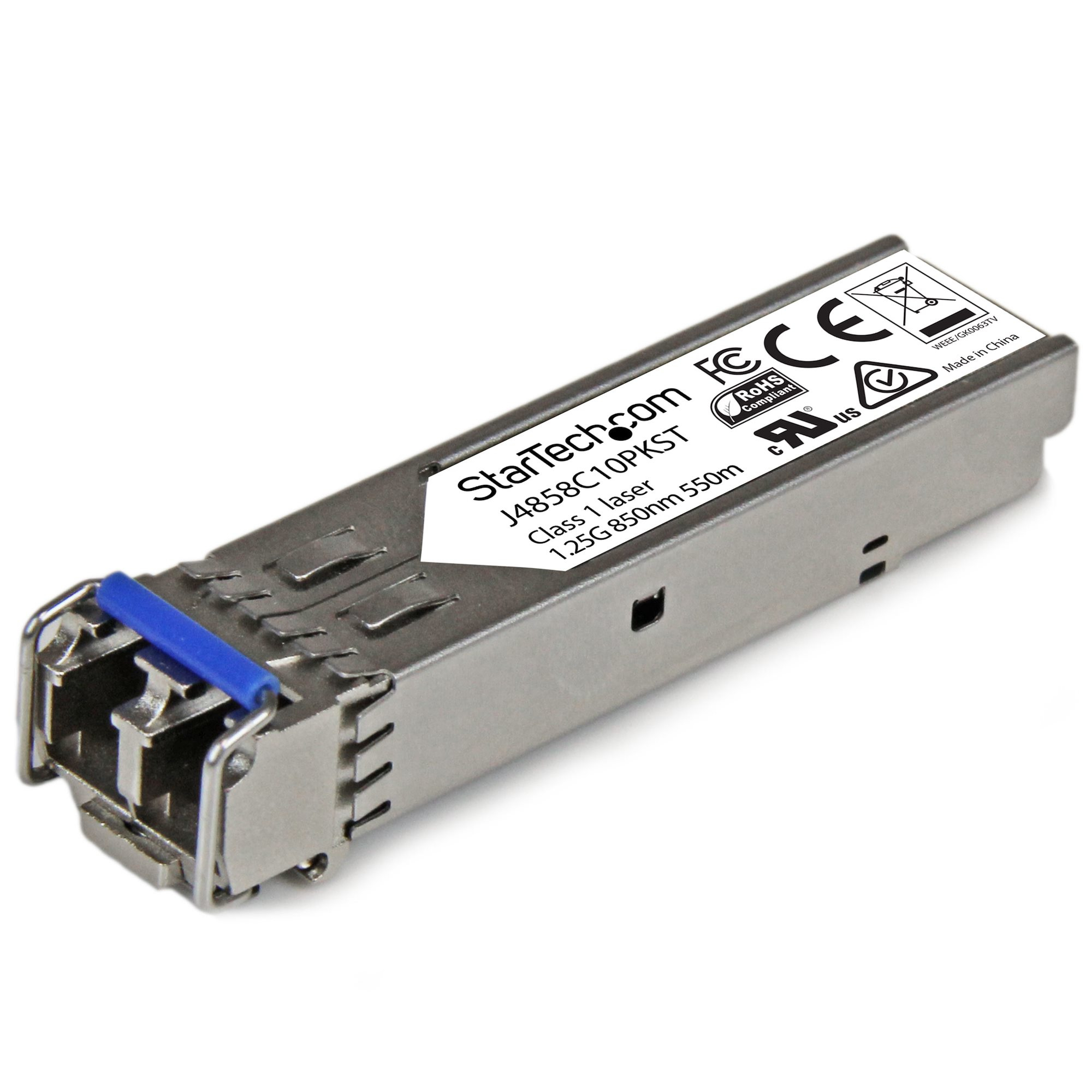 StarTech.com HP J4859C Compatible SFP Transceiver Module - 1000BASE-LX - 10 Pack~10 pack HPE J4859C Compatible SFP Module - 1000BASE-LX - 1GbE Single Mode /Multi Mode Fiber Optic Transceiver - 1GE Gigabit Ethernet SFP - LC 10km - 1310nm - DDM HPE 1400, 1700, 1820