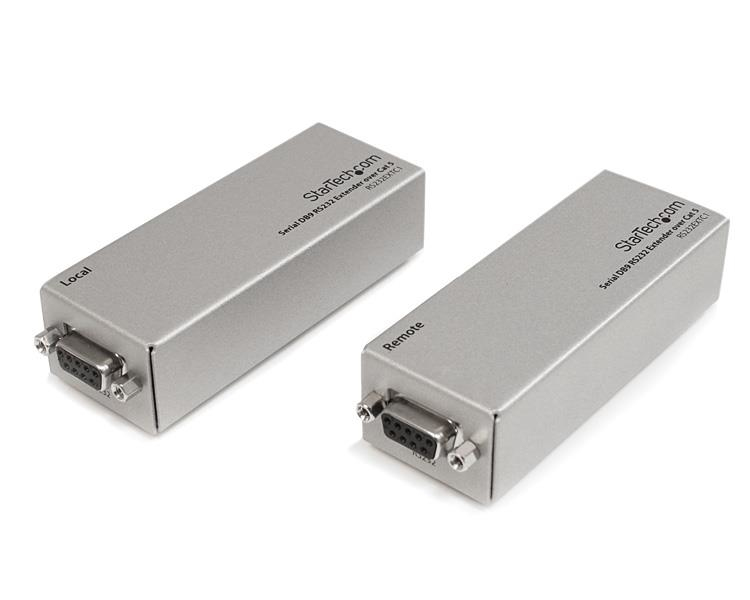 StarTech.com RS232 Serial over Cat5 Extender, 1km (3300ft) Range, Plug & Play, No Software, DB9 Serial Extension - TAA