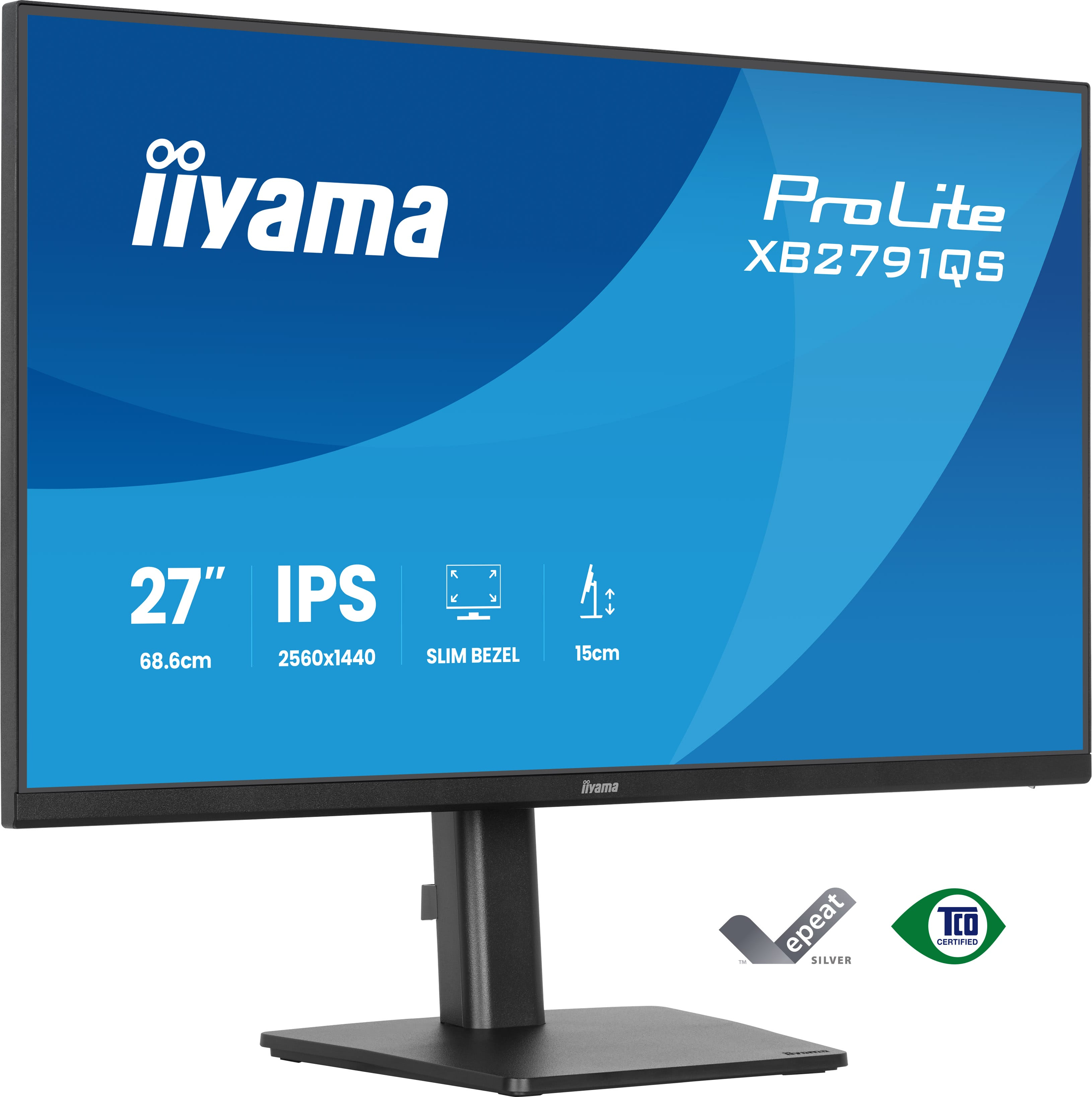 iiyama ProLite XB2791QS-B1 computer monitor 68.6 cm (27") 2560 x 1440 pixels Quad HD LED Black