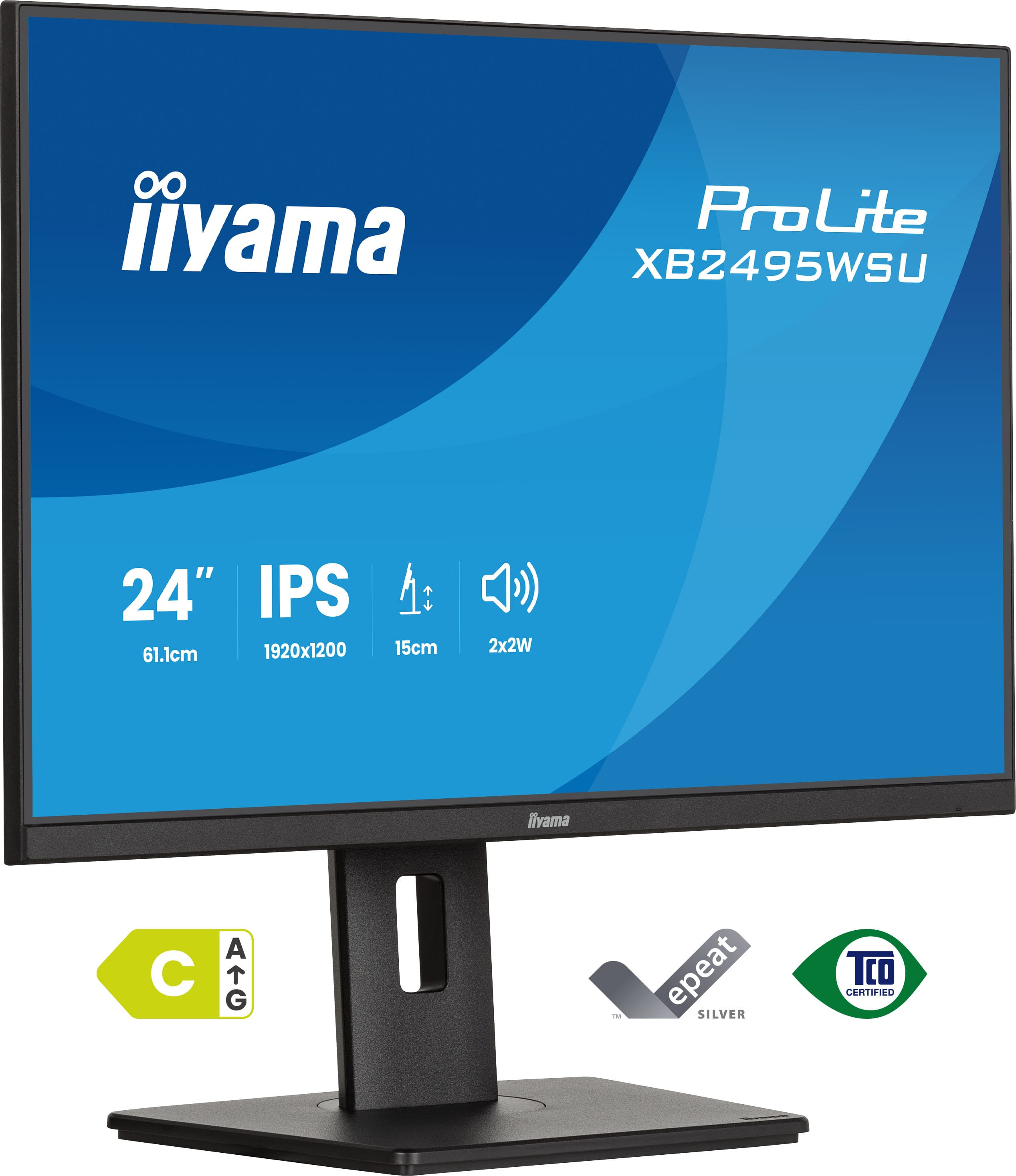 iiyama ProLite XB2495WSU-B1 computer monitor 61.2 cm (24.1") 1920 x 1200 pixels WUXGA LCD Black