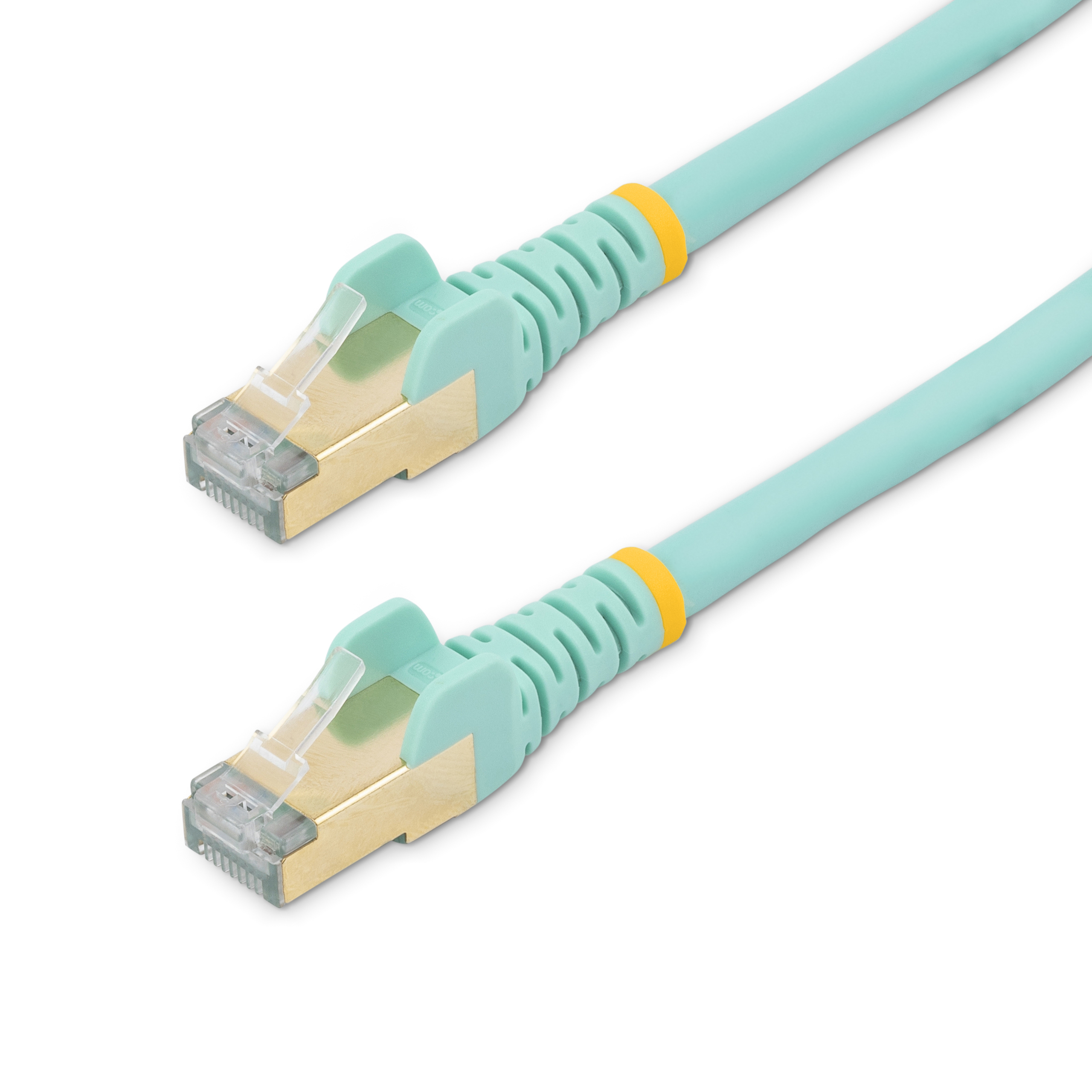 StarTech.com 10m CAT6a Ethernet Cable - 10 Gigabit Shielded Snagless RJ45 100W PoE Patch Cord - 10GbE STP Network Cable w/Strain Relief - Aqua Individually Tested/Wiring is UL Certified/TIA
