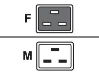 Fujitsu Power cord 16A IEC320 C20->C19