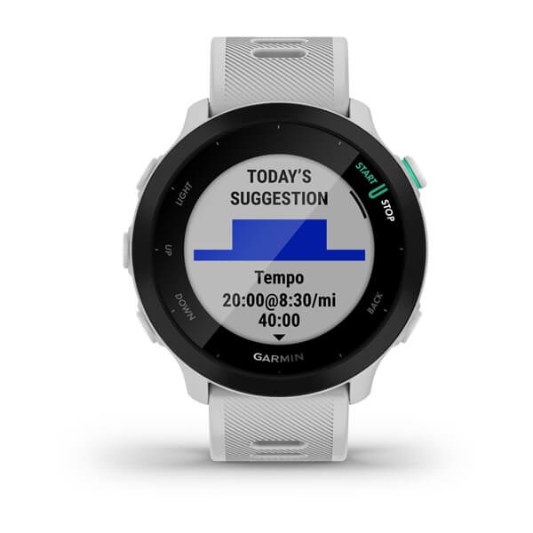 Garmin Forerunner 55 White GPS Running Watch