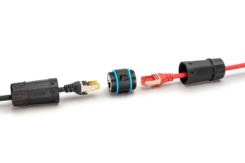 Digitus CAT 6A outdoor connection, protection class IP68, RJ45 to RJ45 connection