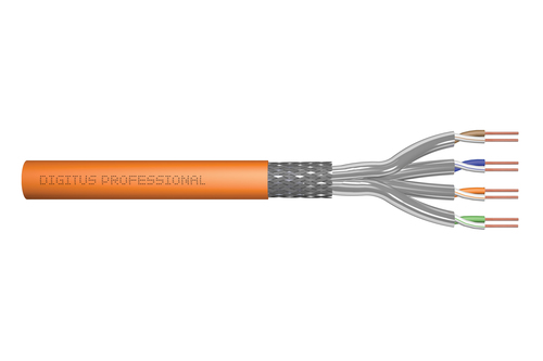 Digitus CAT 7 S/FTP data cable - installation cable, 500 m, simplex, Cca-s1a d1 a1