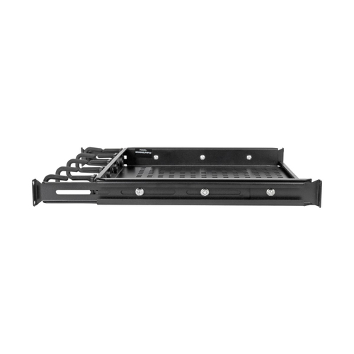 Tripp Lite SRWSHELF4P1U SmartRack Cantilevered Steel Rack Shelf - 1U, Vented, Integrated Cable Rings, 14.2 in. Deep, Holds up to 50 lbs (22.2 kgs)