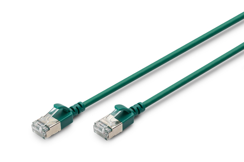 CAT 6A F-FTP Slim patch cord, 0.3m, green
