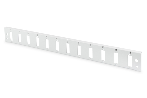 Fiber Optic Splice Box Front Panel, quick lock, 12x SC DX, 1U