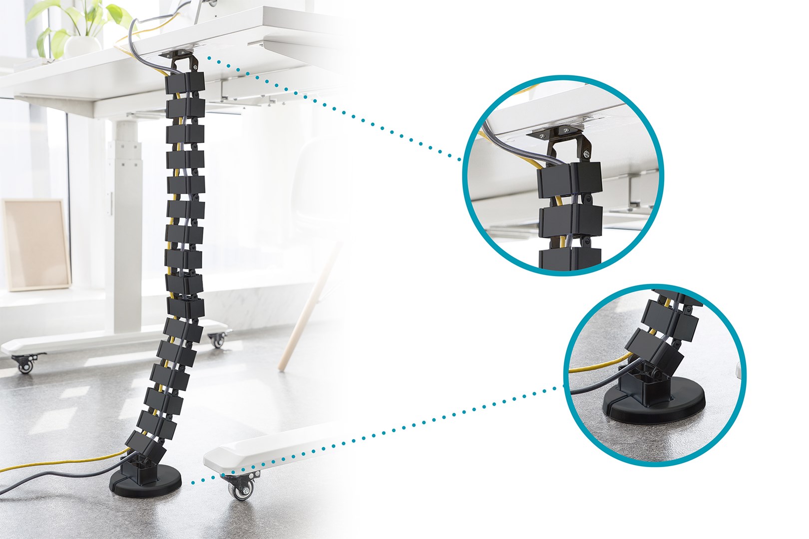 Digitus Cable Management Spine - Adjustable Length - Black