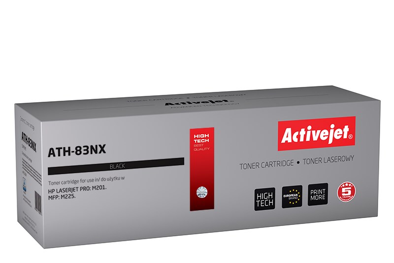 Activejet ATH-83NX toner (replacement for HP 83X CF283X; Supreme; 2200 pages; black)