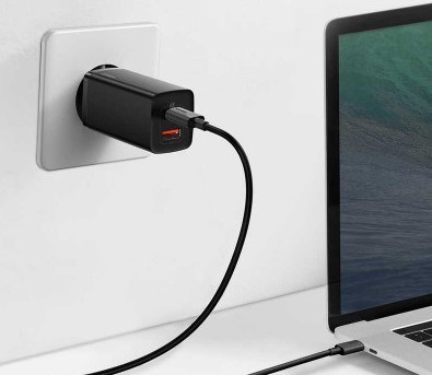 Baseus CCGAN2L-B01 mobile device charger Universal Black AC Fast charging Indoor