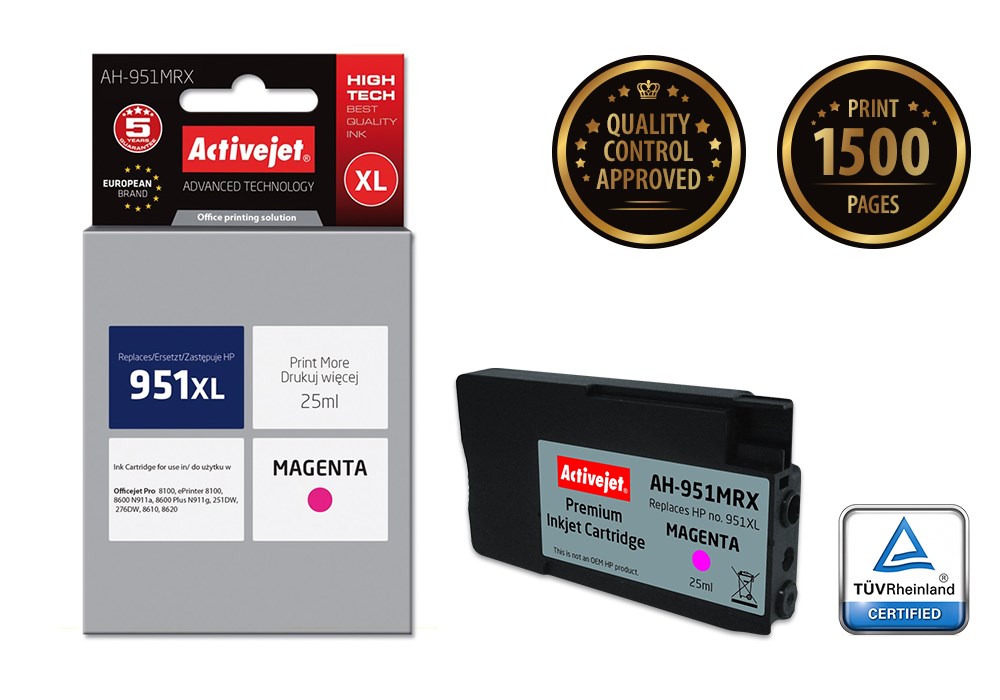 Activejet ink for Hewlett Packard No.951XL CN047AE