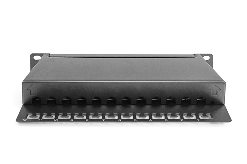 CAT 6, Class E Patch Panel, shielded, black