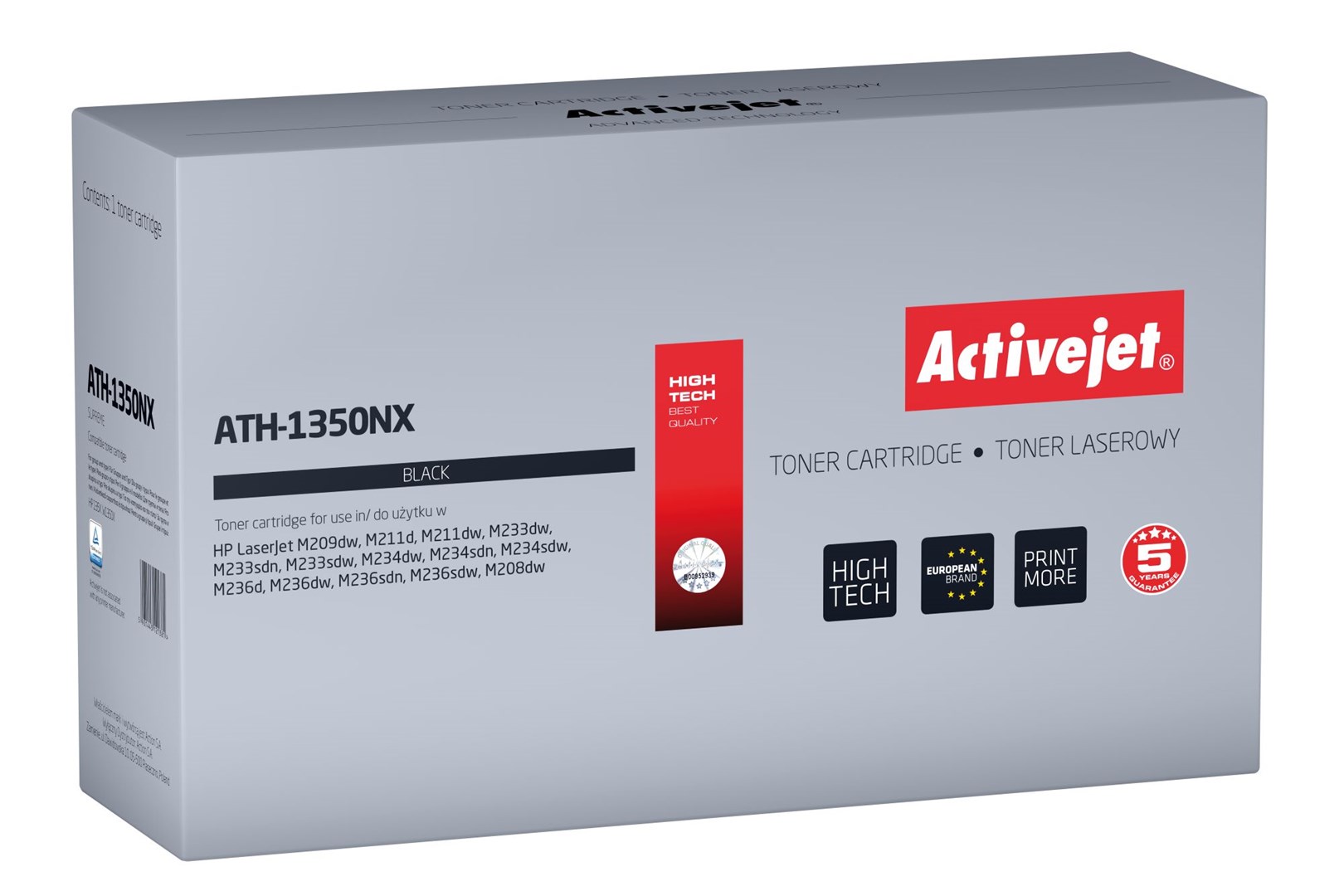 Activejet ATH-1350NX Toner do drukarek HP; Zamiennik HP W1350X; HP135X, HP 135X Supreme; 2400 stron; czarny z chipem