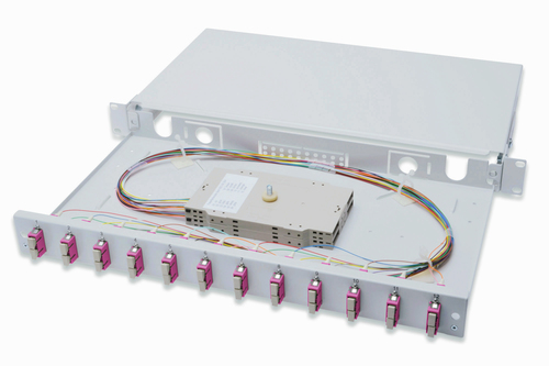 Fiber Optic Splice Box, Equipped, SC, OM4