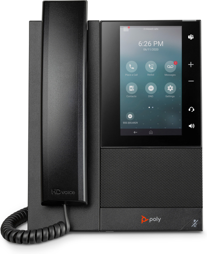 HP Poly CCX 505 Business Media Phone with Open SIP and PoE-enabled