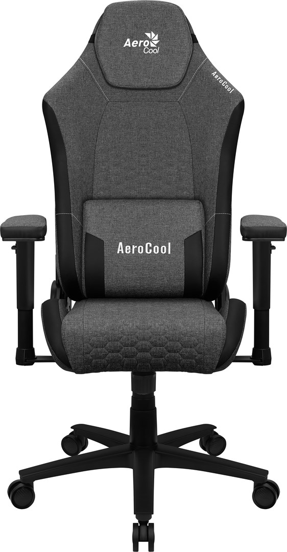 Aerocool CROWNASHBK, Ergonomic Gaming Chair, Adjustable Cushions, AeroWeave Technology, Black
