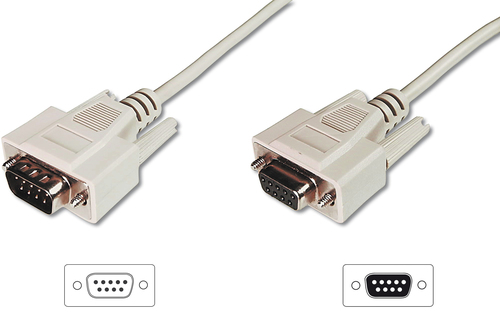 Digitus Data transfer extension cable, D-Sub9/St - D-Sub9/Bu