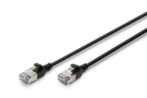 CAT 6A F-FTP Slim patch cord, 1,5m, Black