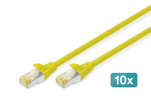 CAT 6A S/FTP patch cable, 10 pieces