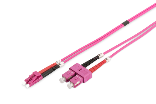 Fiber Optic Multimode Patch Cord, OM4, LC / SC