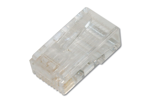 CAT 6 Modular plugs for round cable, unshielded, Pass through connector