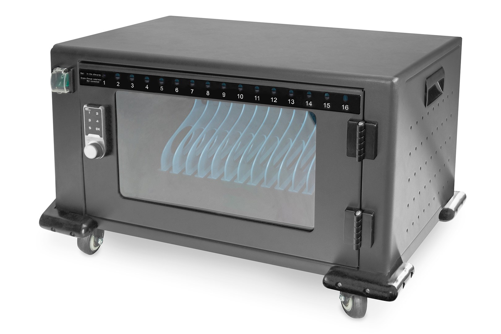 Mobile charging cabinet for 16 tablets up to 13 inches, USB- C