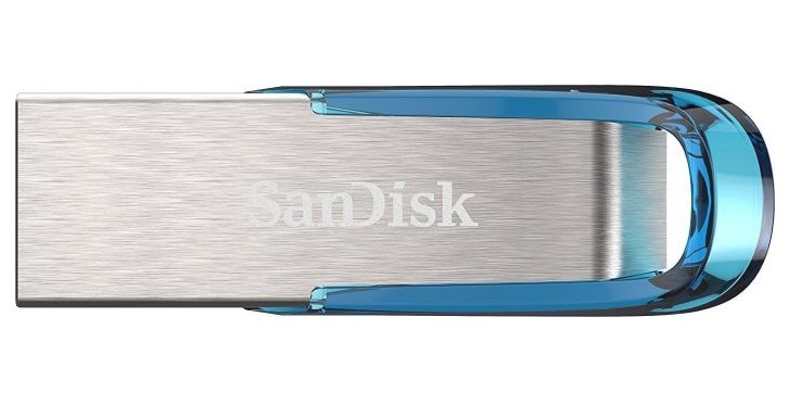 SanDisk Ultra Flair USB flash drive 64 GB USB Type-A 3.2 Gen 1 (3.1 Gen 1) Blue, Silver