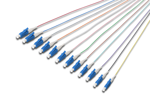 colored pigtails, LC OS2 09/125 µ, Simplex