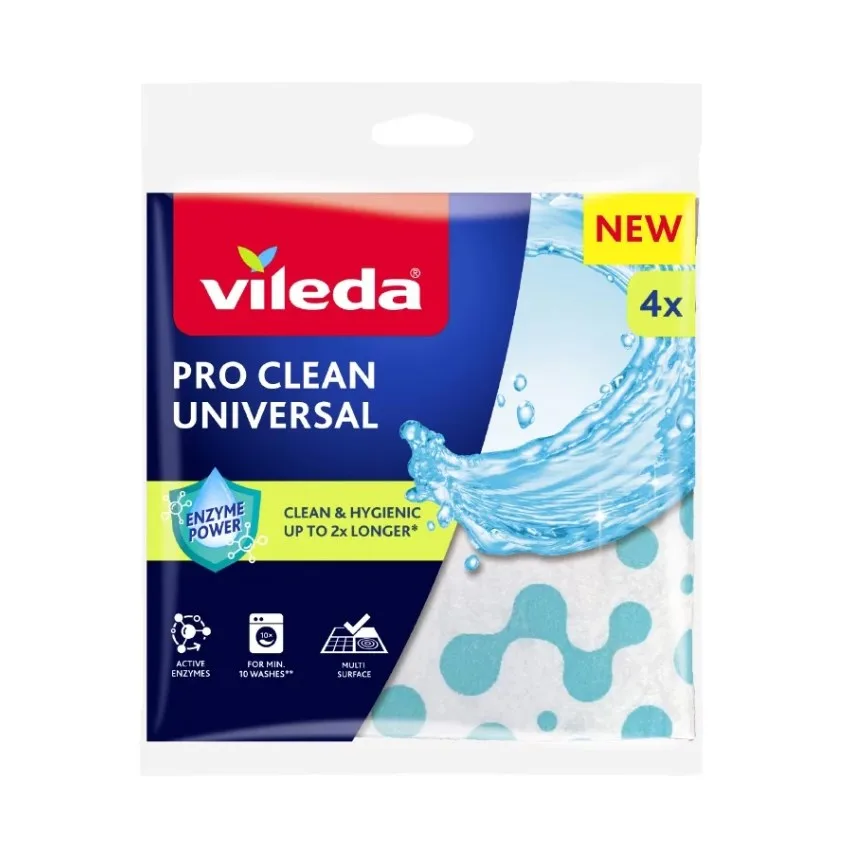 Universal cloth with enzymes Vileda Pro Clean 4 pcs.