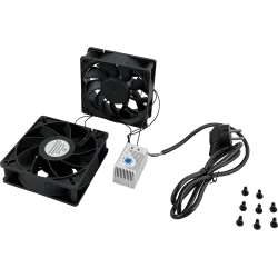 Wentylator do szaf zewnętrznych z termostatem, komplet 2 sztuki ALANTEC