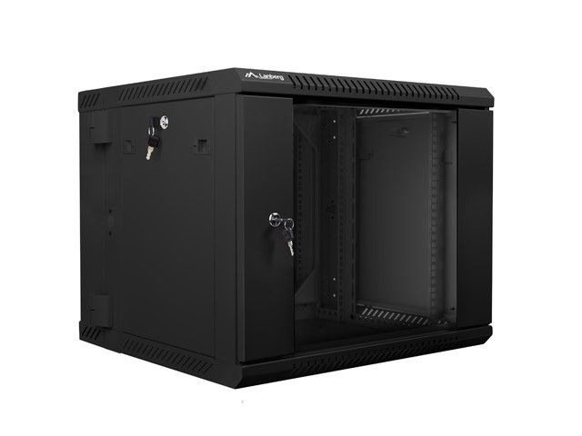 Lanberg WF02-6609-10B rack cabinet 9U Wall mounted rack Black