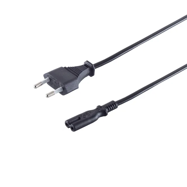 S-Impuls Euro-Anschlusskabel, IEC C7, Schwarz, 3m