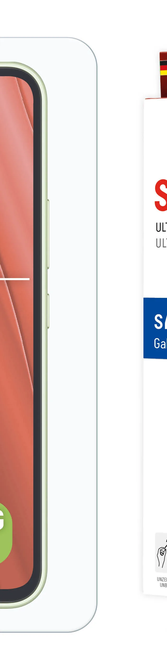 Displex Smart Glass (9H) for Samsung Galaxy A35/A55 5G, Mounting Sticker, unbreakable
