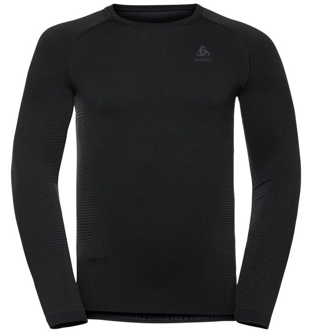 Bluza termoaktywna Odlo Merino Fundamentals BL Top Crew Neck L/S - black rozmiar: s