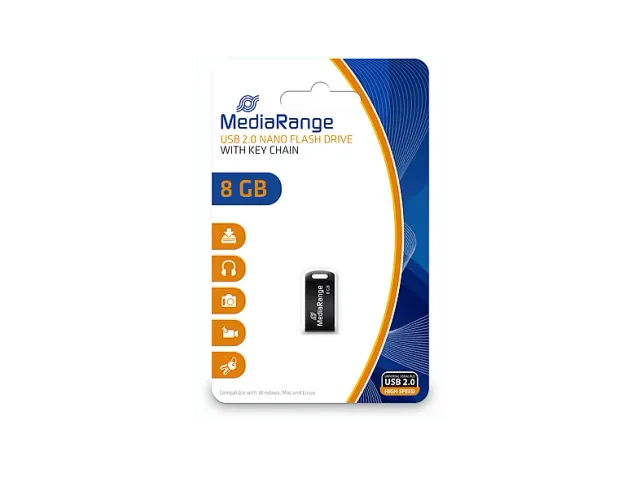 MediaRange MR920 USB flash drive 8 GB USB Type-A 2.0 Black