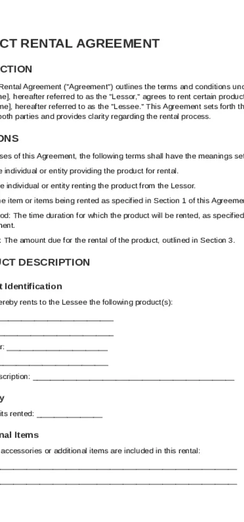 Rental Agreement