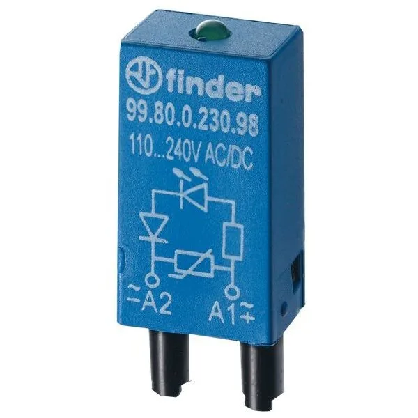 Finder EMV-Modul, LED Varistor 99.80.0.230.98 110-240VAC/DC