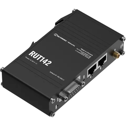 Teltonika Industrial router RUT142 WiFi 4, RS232, 2x RJ45 100Mb/s, IP30