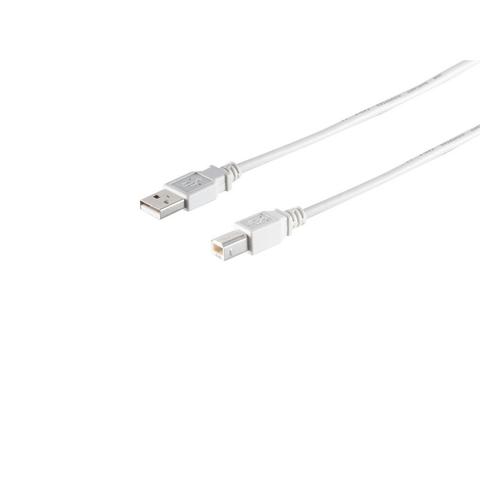 S-Impuls USB-A Adapterkabel, USB-B, 2.0, Grau, 0,5m