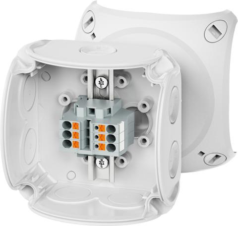 Hensel Reihenklemmenkasten RK 0610 T 1,5-4qmm, 10 Klemmen WKM, M.Auenbefestg