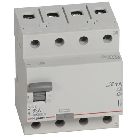 Legrand 402076 RX3 Fi-Schalter 63A 4-Polig 30mA Type A 400VAC 4TE