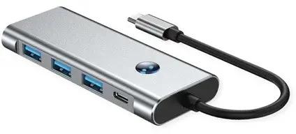 USB C Dockingstation 7-In-1, 4K60 1xHDMI, 3xUSB-A, 1xSD/MicroSD, 1xC PD