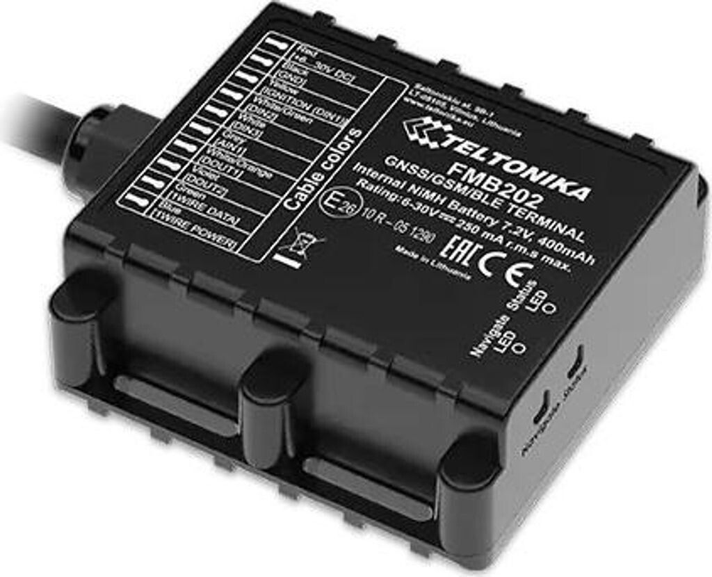 TELTONIKA FMB202BC9L01-FMB202, TRACKER IP67 AND NI-MH BACK UP BATTERY