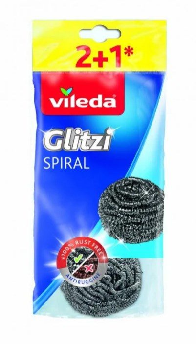 Steel Scrubbers Vileda Glitzi Spiral 3 Pc(S)
